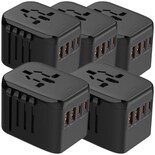 Útil Conector De Viaje Ventdepot Mxpwj-005 5piezas Negro