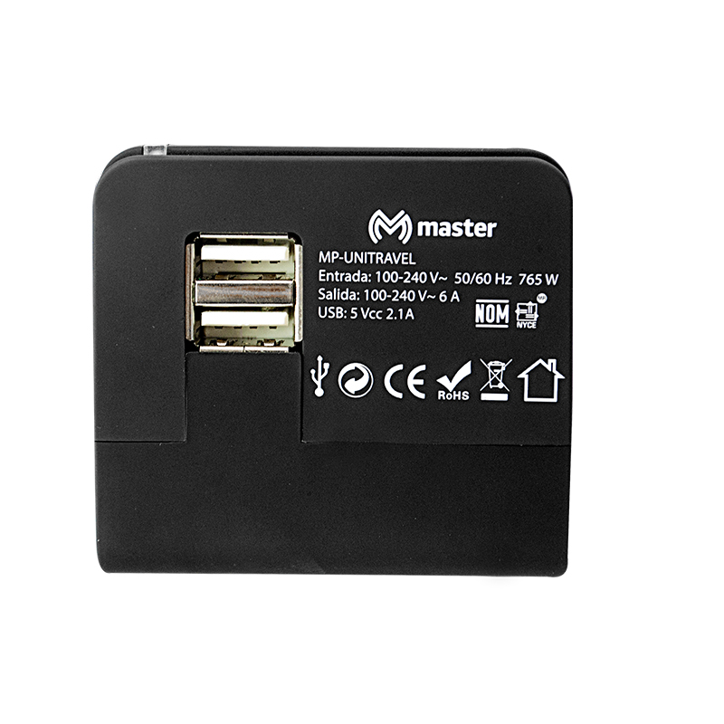 Foto 3 | Adaptador De Corriente Con Clavijas Universales Y Entradas Usb Mp-unitravel