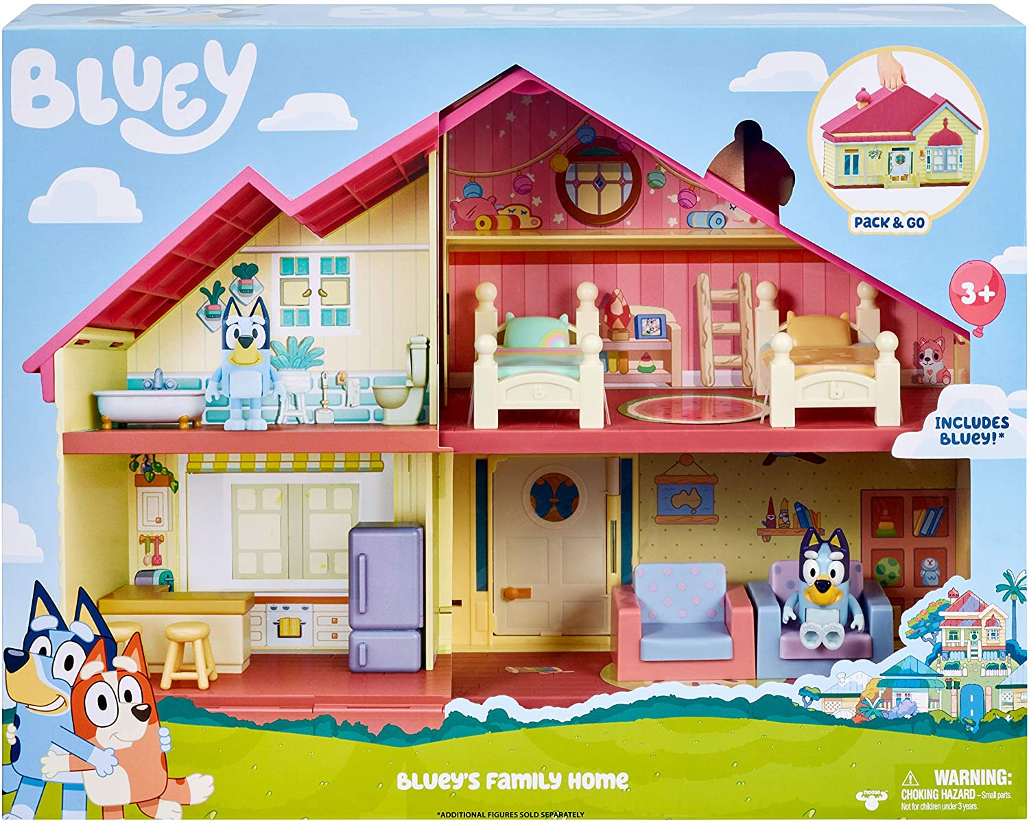 Foto 2 | Venta Internacional- Set de Juego Bluey Family Home Figura de 2.5 Pulgadas