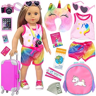 Foto 1 | Venta Internacional- Set de Viaje para Muñecas Unicorn Element con 24 Piezas