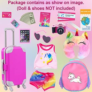 Foto 2 | Venta Internacional- Set de Viaje para Muñecas Unicorn Element con 24 Piezas