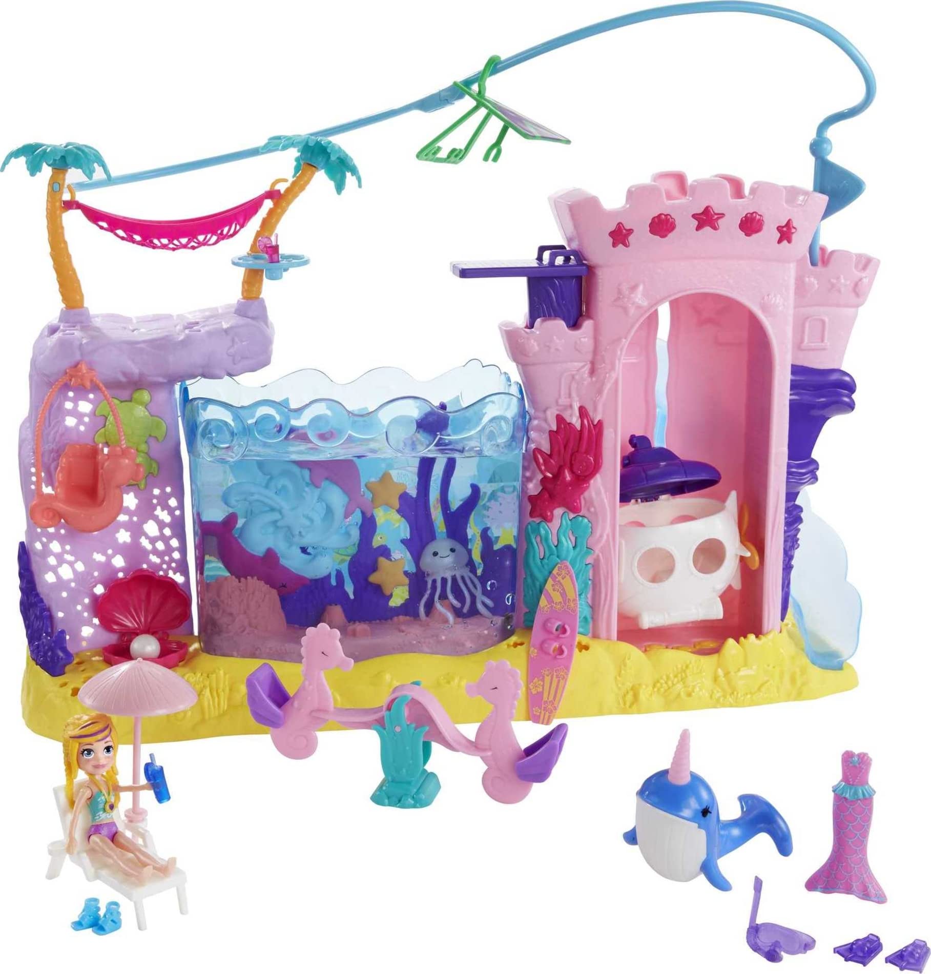 Foto 2 pulgar | Venta Internacional- Set De Juego Polly Pocket Sea & Swim Adventure Con Muñeca Polly