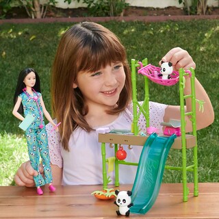 Foto 4 | Set de juego Muñeca Barbie y Accesorios Panda Care con 2 Pandas Transformables