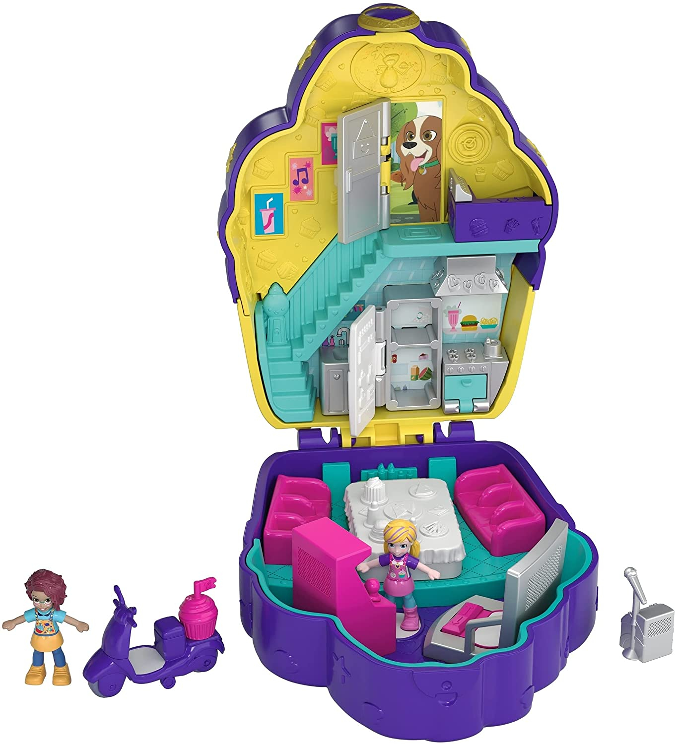 Venta Internacional-Polly Pocket Pocket World Cupcake Compact con Revelaciones Sorpresa