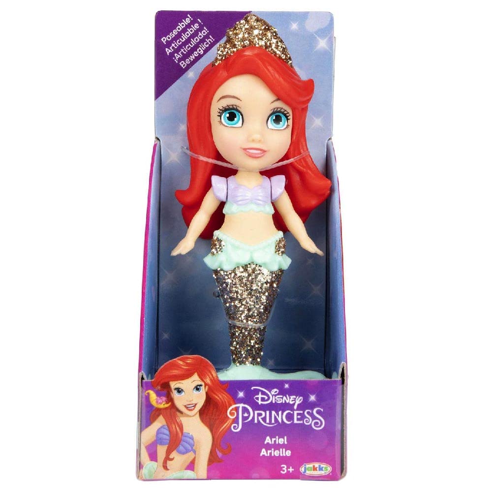 Foto 2 pulgar | Venta Internacional-minimuñeca Amarina Disney Princess Ariel Mermaid 9 Cm Con Caja