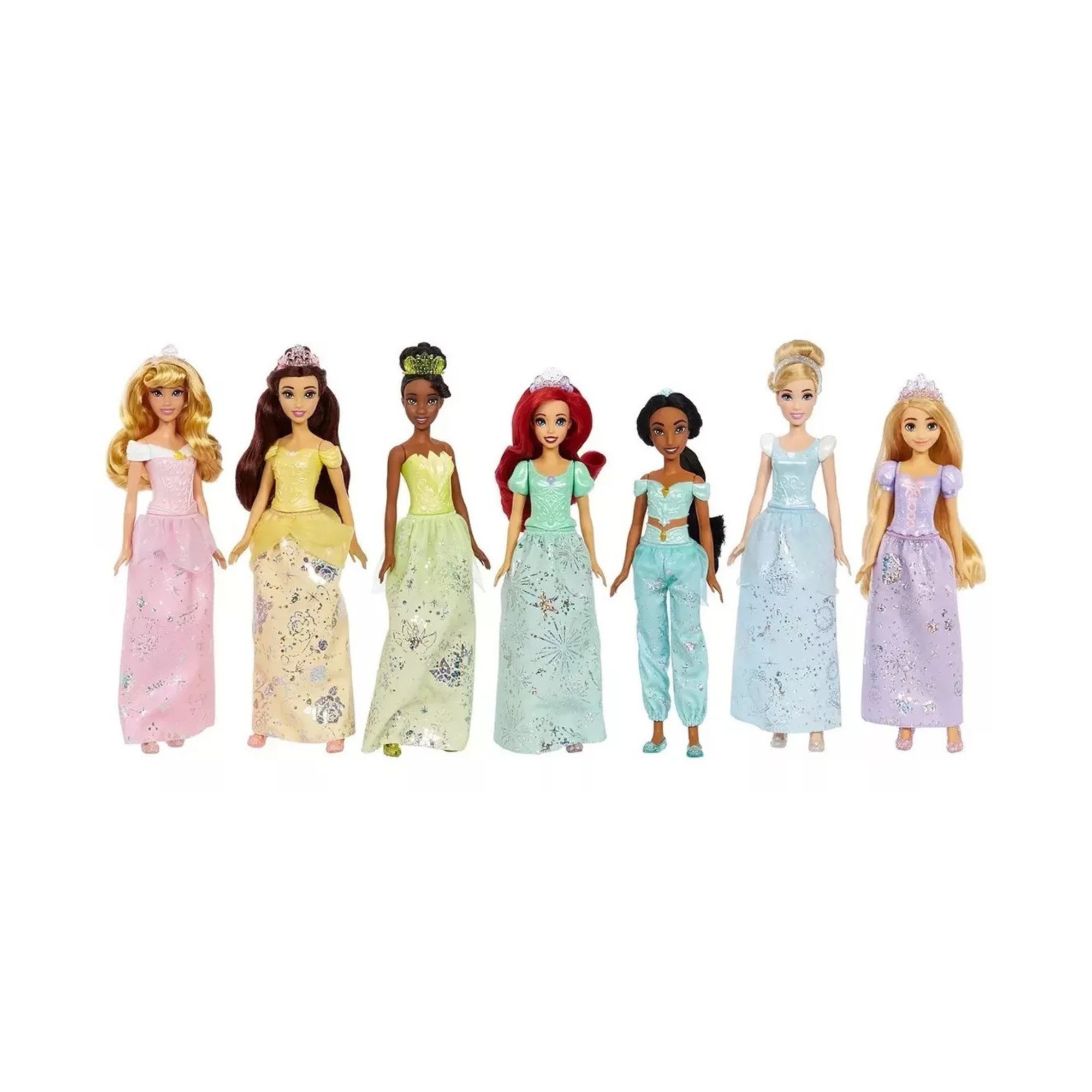 Foto 2 | Kit 7 Muñecas  Disney Princesas Vestidos Destellantes