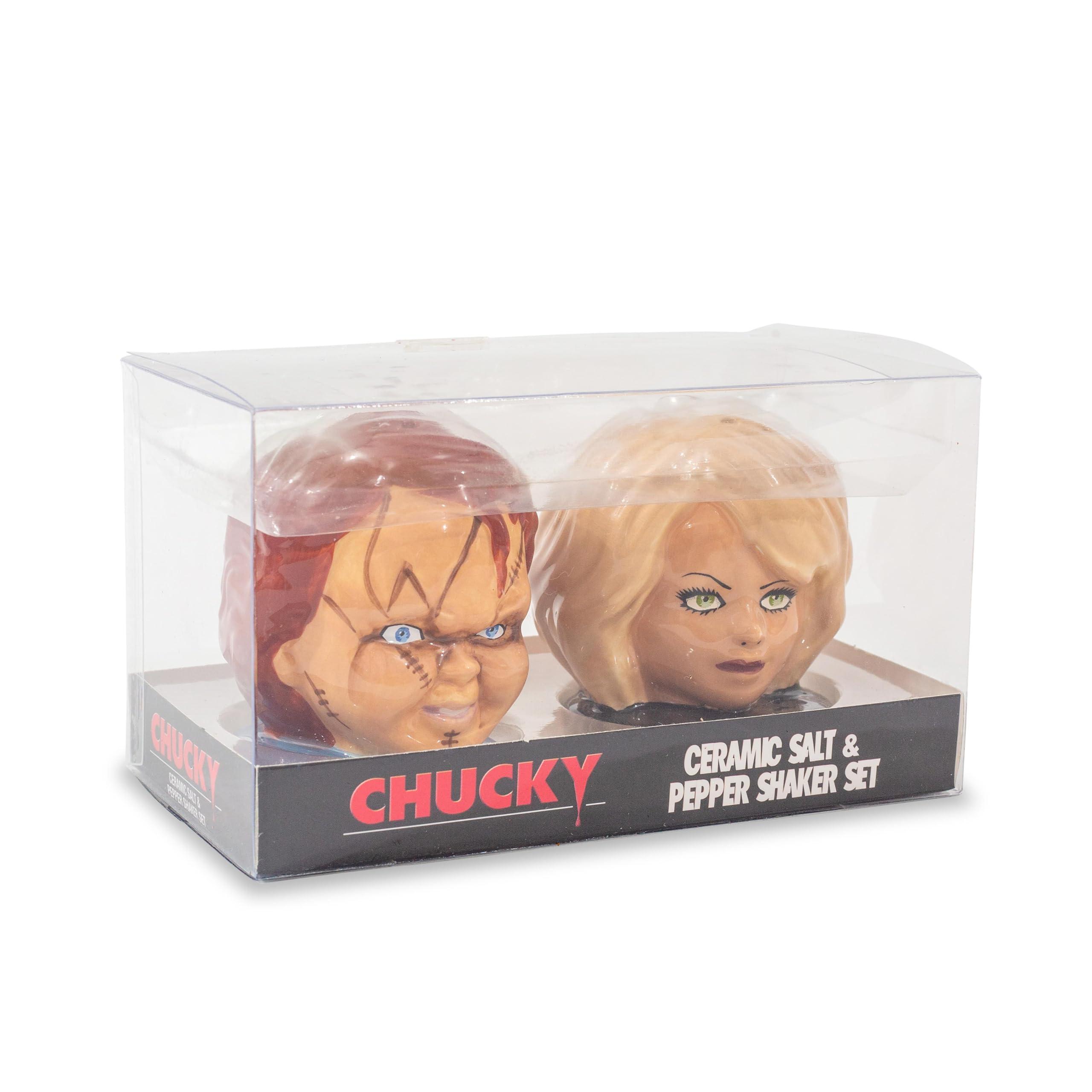 Foto 2 | Salero Y Pimentero Silver Buffalo Child's Play, Cerámica Chucky And Tiffany, Juego De 2 - Venta Internacional.