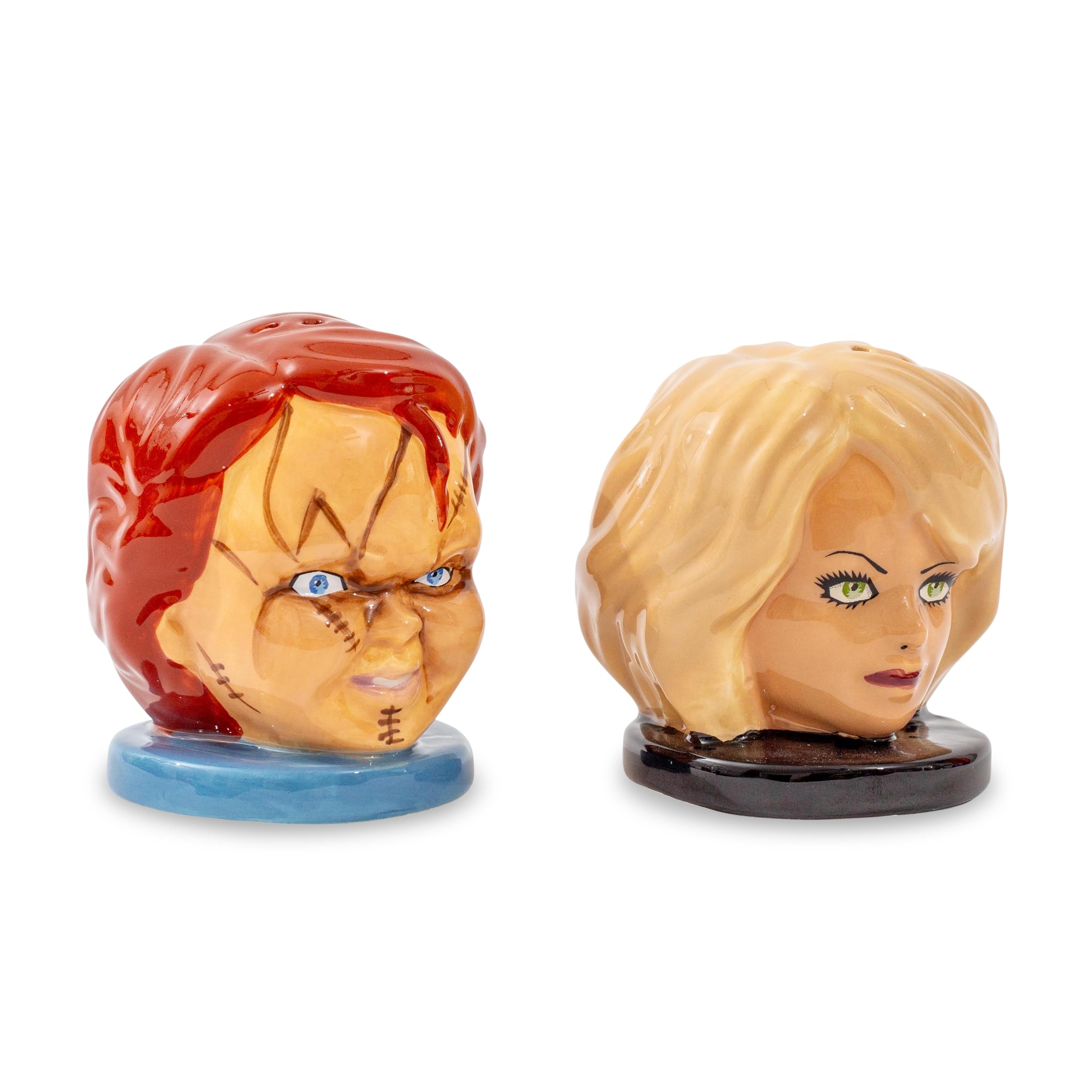 Foto 4 pulgar | Salero Y Pimentero Silver Buffalo Child's Play, Cerámica Chucky And Tiffany, Juego De 2 - Venta Internacional.