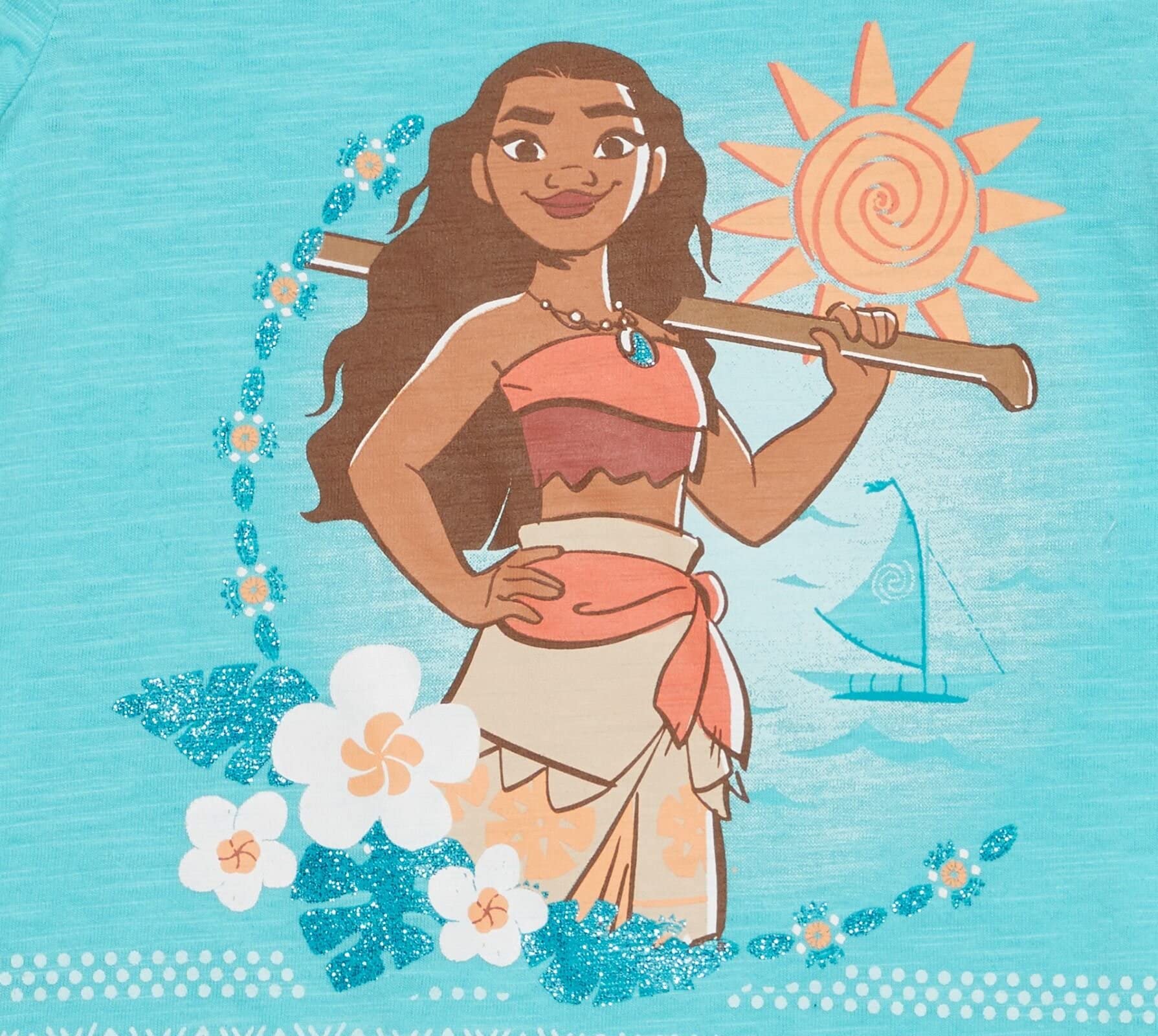 Foto 6 pulgar | Conjunto De Ropa: Camiseta Y Falda Disney Princess Moana Para Niñas 4t - Venta Internacional.