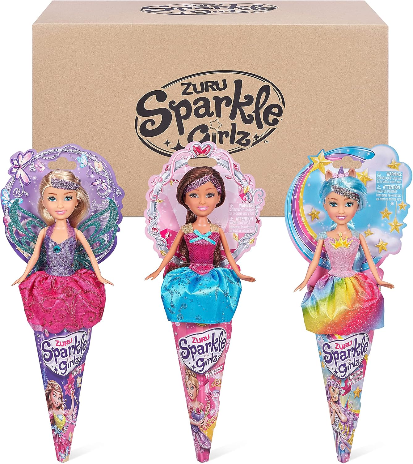 Foto 2 pulgar | Zuru Sparkle Girlz 3pz Muñecas De Hada  Princesa Y Unicornio