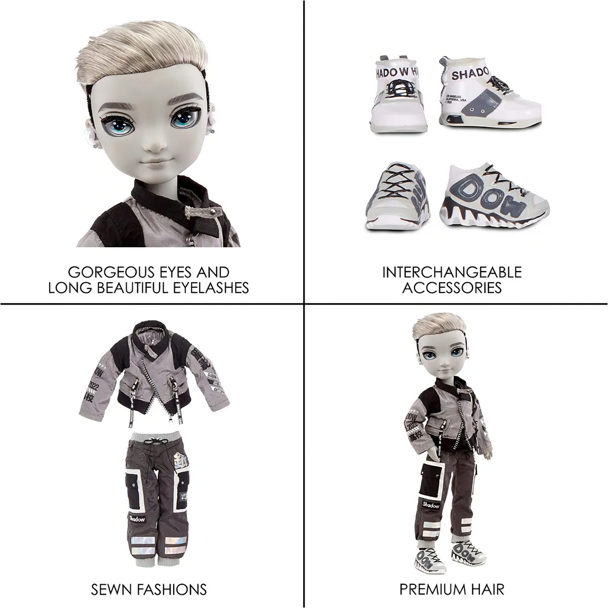 Foto 4 | Rainbow High Shadow Ash Silverstone Con 2 Outfits