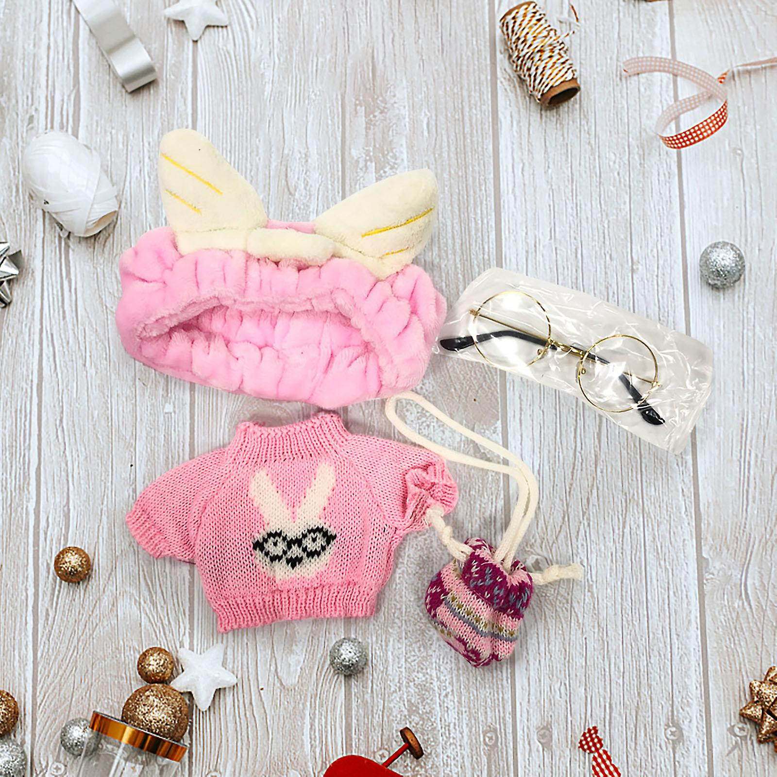 Foto 6 pulgar | Set De Ropa Para Muñeca Lalafanfan De 30 Cm Con Gafas  Gorra Y Suéter - Venta Internacional.