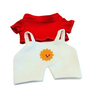 Foto 2 | Set De Ropa Para Muñeca Lalafanfan De 30 Cm Con Gafas Gorra Y Suéter - Venta Internacional.