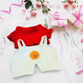 Foto 4 | Set De Ropa Para Muñeca Lalafanfan De 30 Cm Con Gafas Gorra Y Suéter - Venta Internacional.