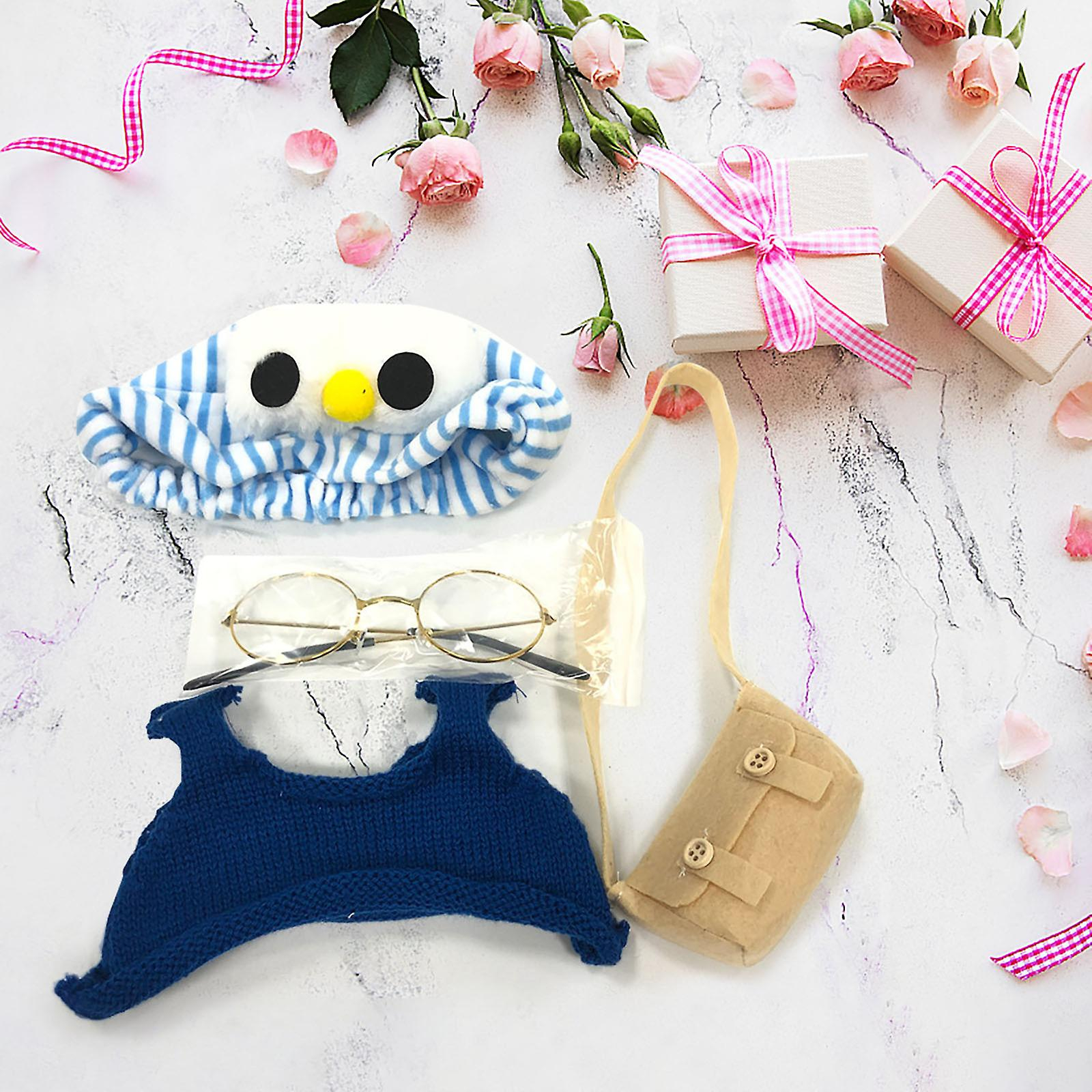 Foto 2 pulgar | Set De Ropa Para Muñeca Lalafanfan De 30 Cm Con Gafas  Gorra Y Suéter - Venta Internacional.