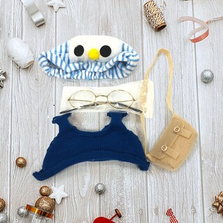 Foto 3 | Set De Ropa Para Muñeca Lalafanfan De 30 Cm Con Gafas Gorra Y Suéter - Venta Internacional.