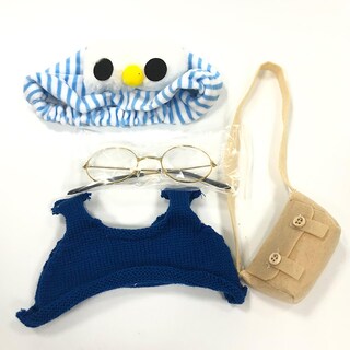 Foto 5 | Set De Ropa Para Muñeca Lalafanfan De 30 Cm Con Gafas Gorra Y Suéter - Venta Internacional.