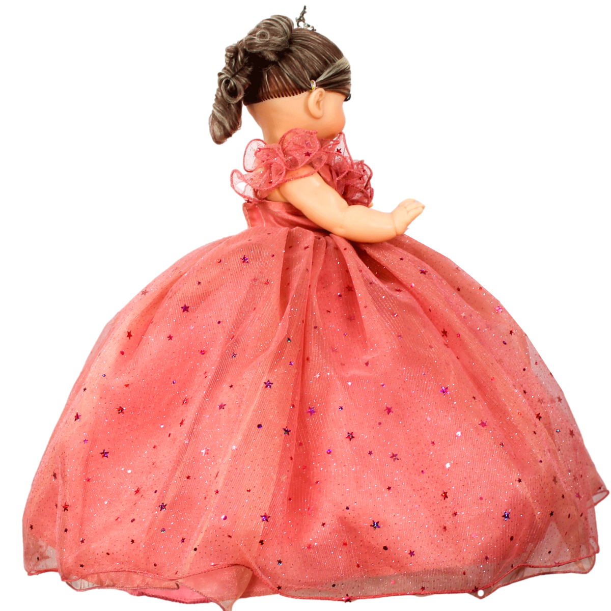 Foto 5 pulgar | Muñeca Quinceañera Recuerdo 15 Años Coral Peinada 33 Cm