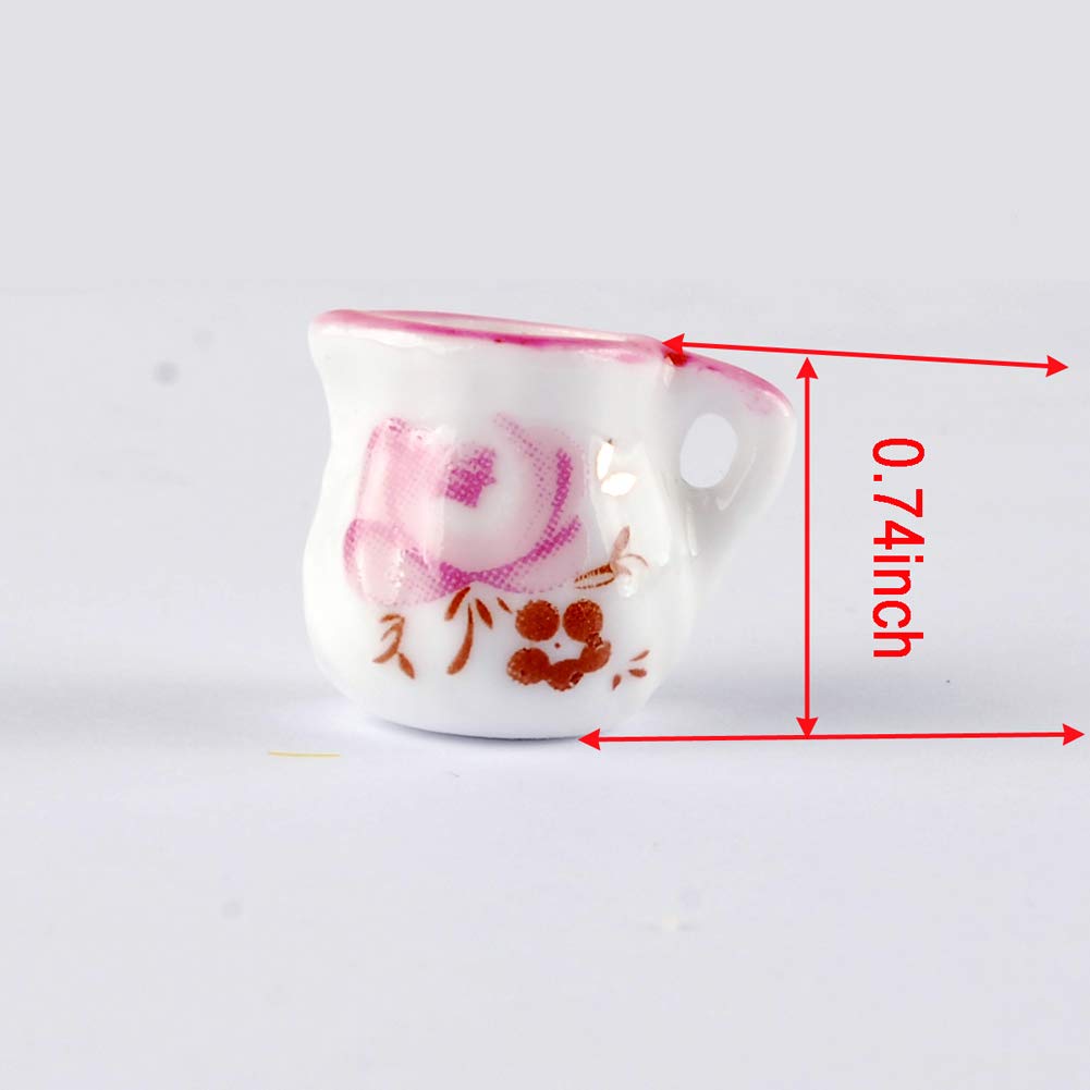 Foto 5 pulgar | Juego De Tazas De Té De Cerámica Baenrcy Kitchen Accessories Para Casas De Muñecas - Venta Internacional.