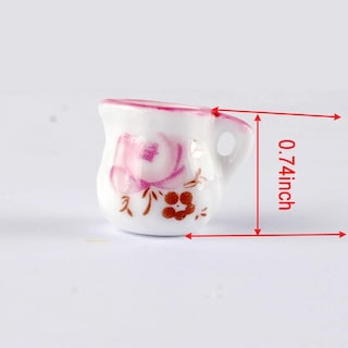 Foto 4 | Juego De Tazas De Té De Cerámica Baenrcy Kitchen Accessories Para Casas De Muñecas - Venta Internacional.