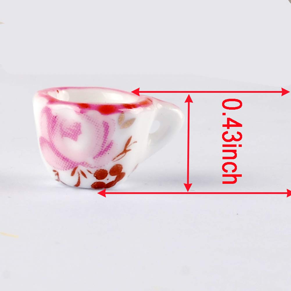 Foto 6 pulgar | Juego De Tazas De Té De Cerámica Baenrcy Kitchen Accessories Para Casas De Muñecas - Venta Internacional.