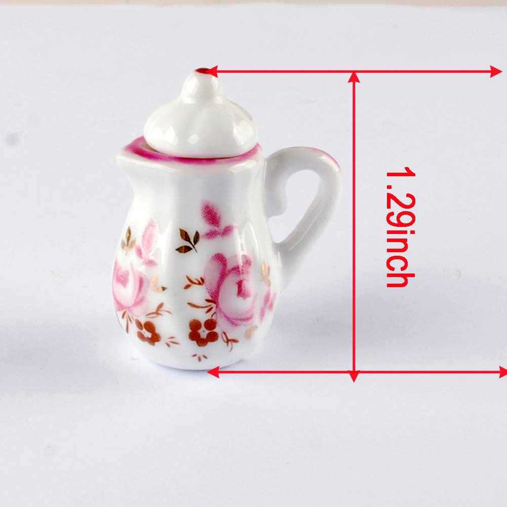 Foto 7 pulgar | Juego De Tazas De Té De Cerámica Baenrcy Kitchen Accessories Para Casas De Muñecas - Venta Internacional.