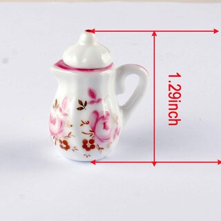 Foto 6 | Juego De Tazas De Té De Cerámica Baenrcy Kitchen Accessories Para Casas De Muñecas - Venta Internacional.