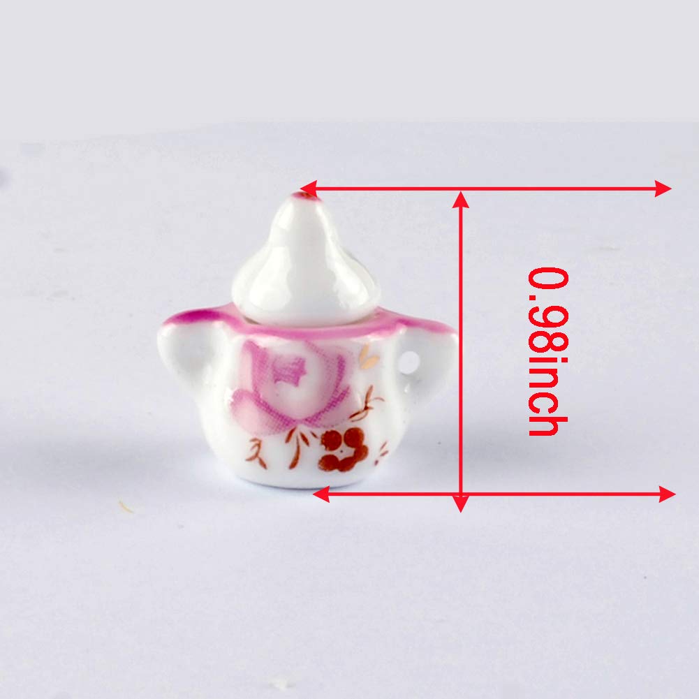 Foto 7 | Juego De Tazas De Té De Cerámica Baenrcy Kitchen Accessories Para Casas De Muñecas - Venta Internacional.