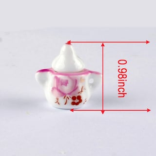 Foto 7 | Juego De Tazas De Té De Cerámica Baenrcy Kitchen Accessories Para Casas De Muñecas - Venta Internacional.