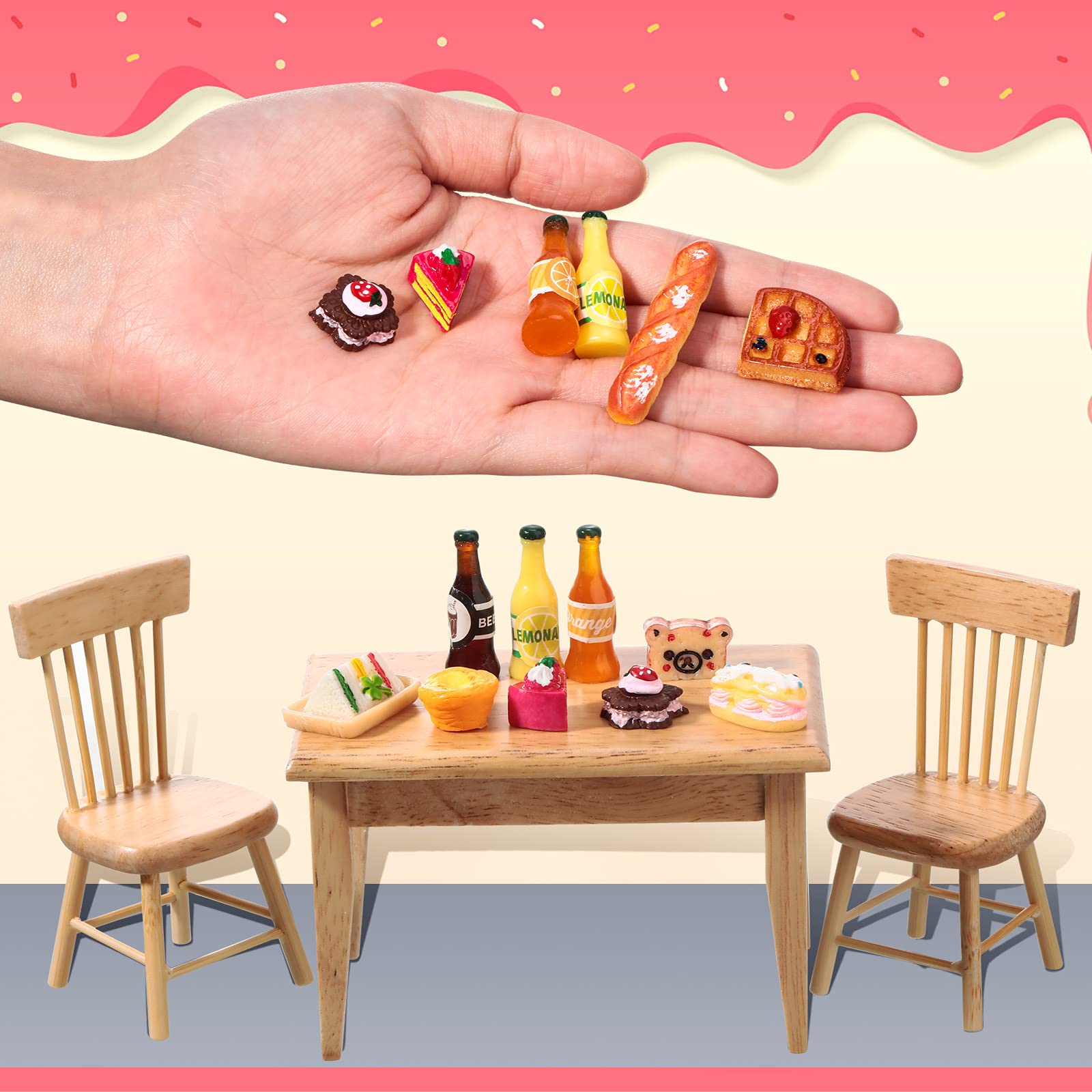 Foto 4 pulgar | Accesorios Para Casas De Muñecas En Miniatura Para Comida Y Bebida, 68 Piezas - Venta Internacional.