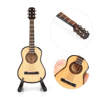 Foto 4 | Guitarra Miniatura Zjchao, Modelo Minicasa De Muñecas Musical De Madera - Venta Internacional.