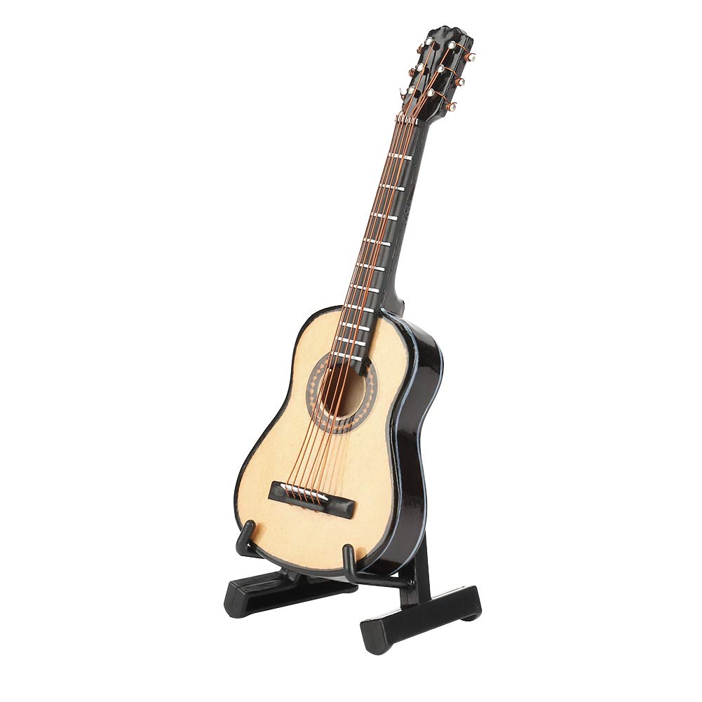 Foto 7 pulgar | Guitarra Miniatura Zjchao, Modelo Minicasa De Muñecas Musical De Madera - Venta Internacional.