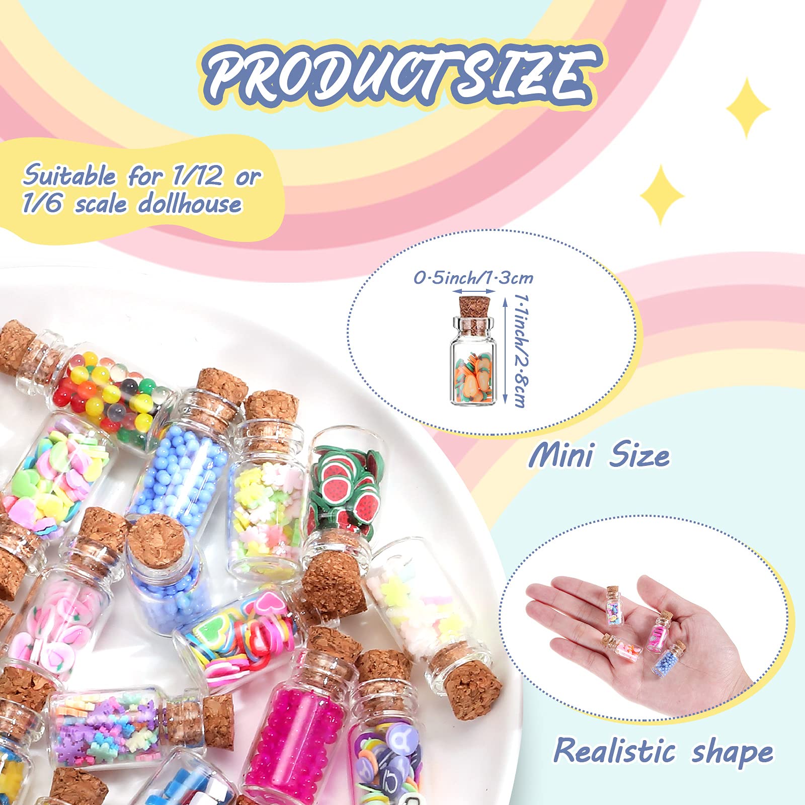 Foto 4 pulgar | Botella De Vidrio En Miniatura Dollhouse Para Comida, 70 Unidades, Para 1:12 - Venta Internacional.