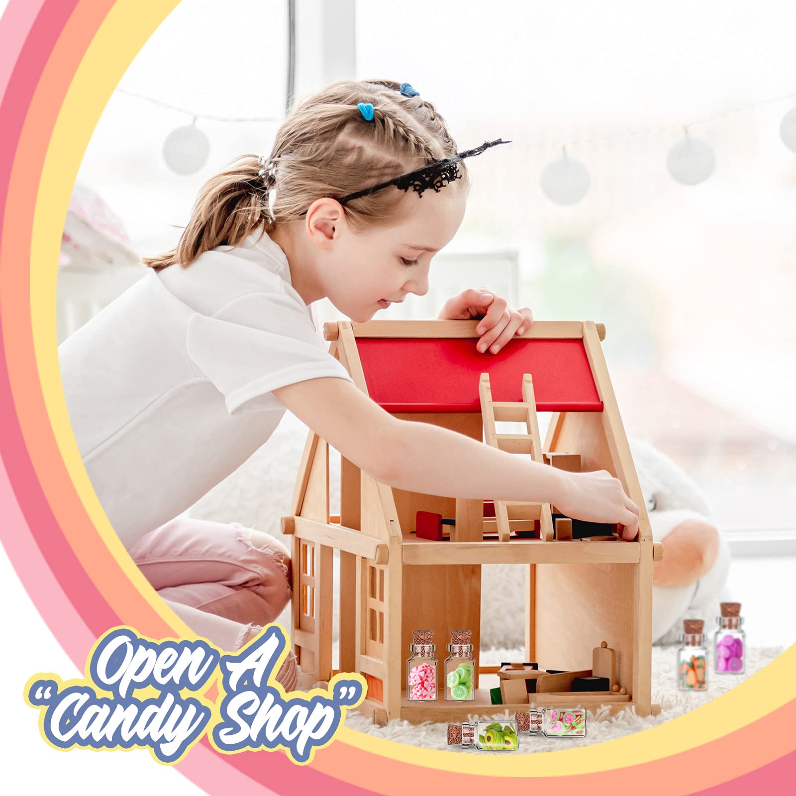 Foto 6 | Botella De Vidrio En Miniatura Dollhouse Para Comida, 70 Unidades, Para 1:12 - Venta Internacional.