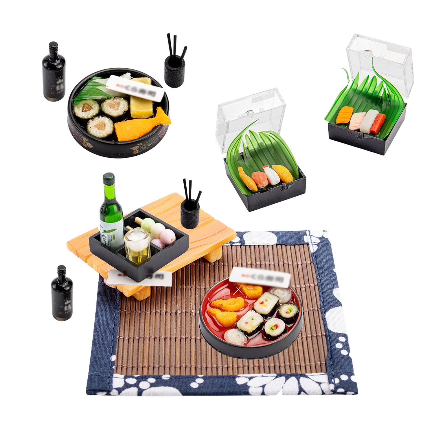 Set De 5 Figuras De Sushi En Miniatura Para Minicasa Japonesa - Venta Internacional.