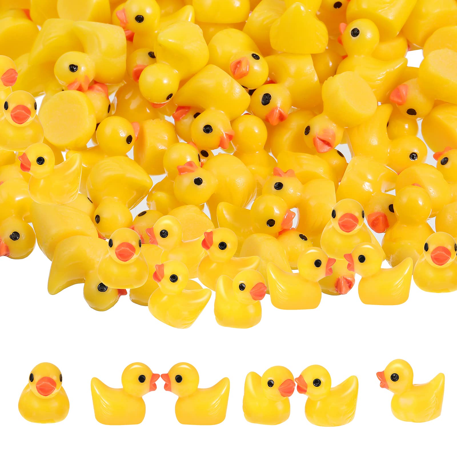 Mini Patos De Resina Chalyna, 150 Unidades, Amarillos, Para Manualidades - Venta Internacional.