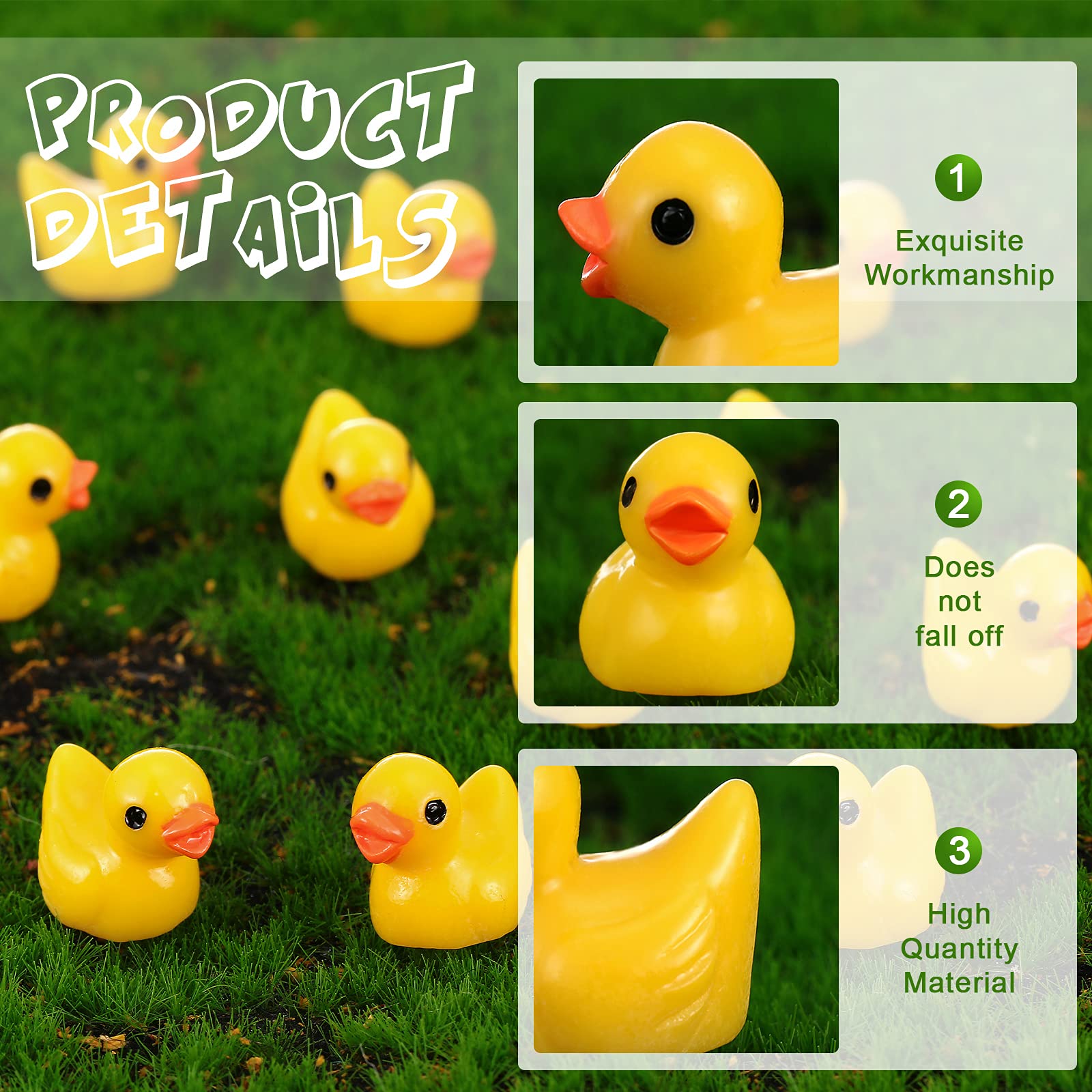 Foto 4 pulgar | Mini Patos De Resina Chalyna, 150 Unidades, Amarillos, Para Manualidades - Venta Internacional.