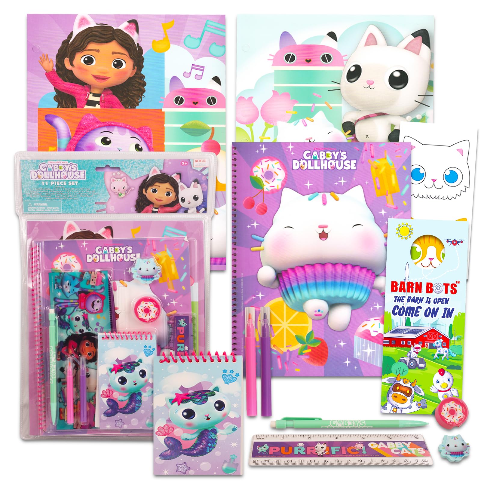 Set De Papelería Beach Kids Gabby's Dollhouse Con Paquete De 11 Piezas - Venta Internacional.