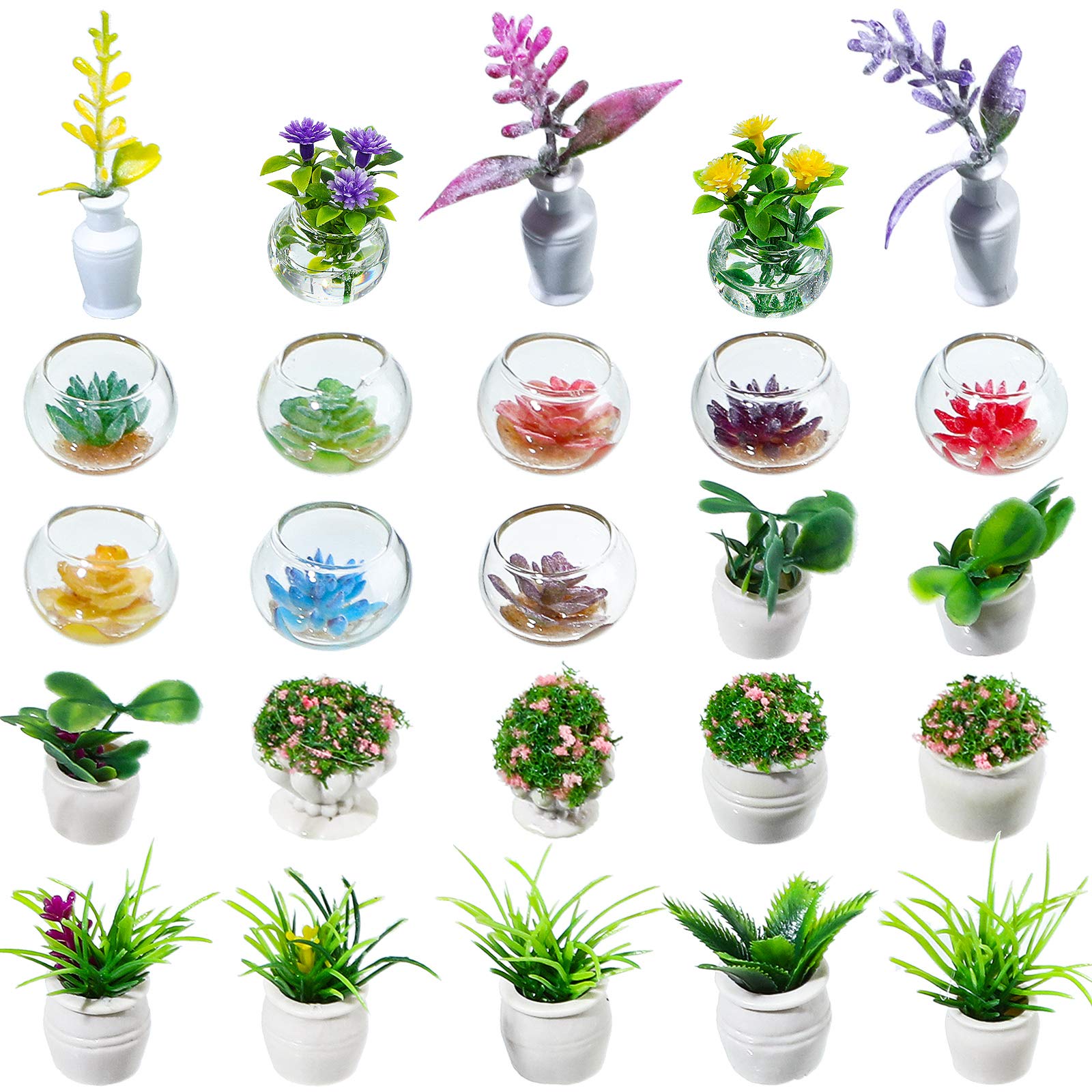 Plantas En Maceta Skylety En Miniatura, 25 Piezas, Para Casa De Muñecas 1:12 - Venta Internacional.