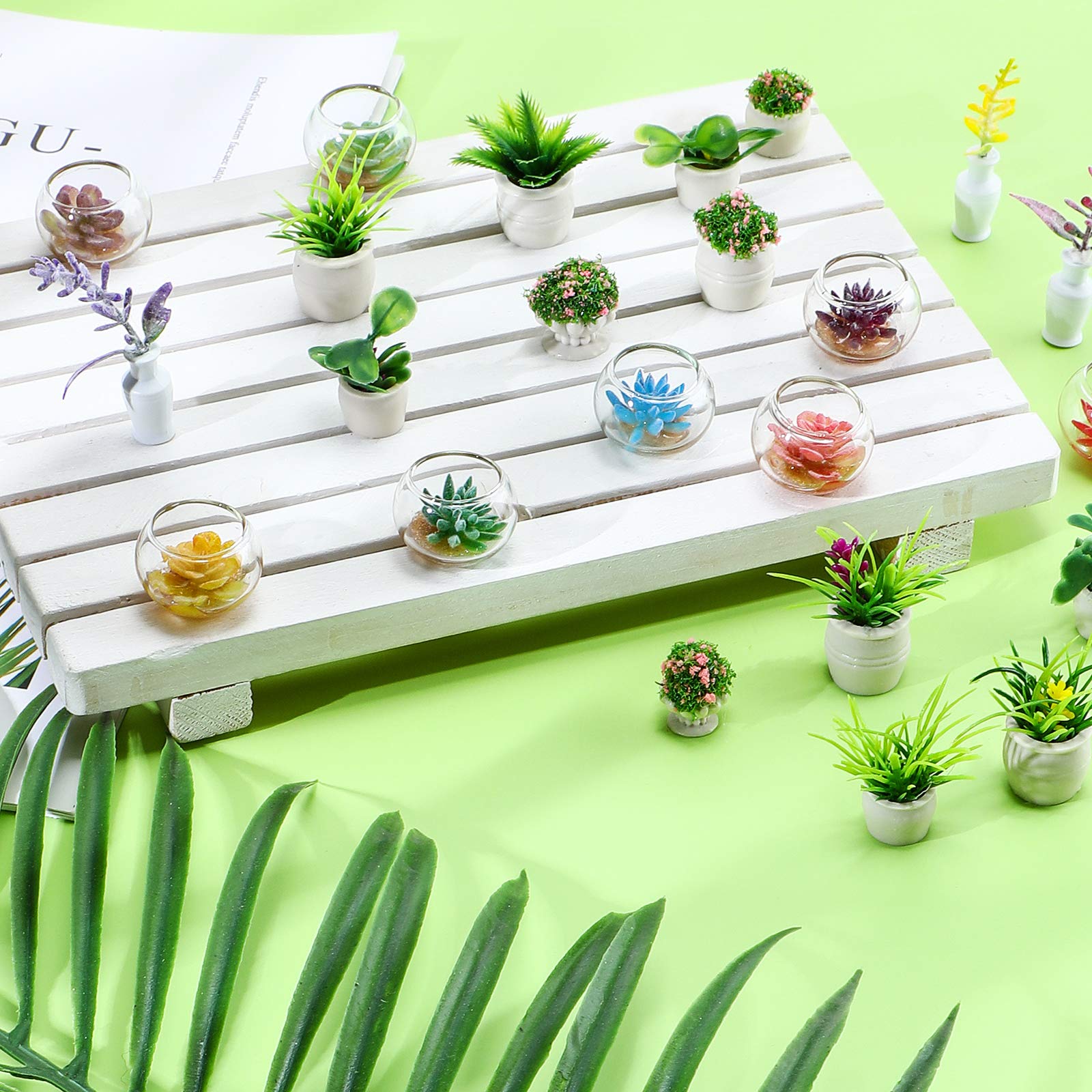 Foto 4 | Plantas En Maceta Skylety En Miniatura, 25 Piezas, Para Casa De Muñecas 1:12 - Venta Internacional.