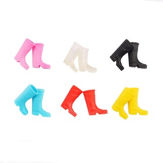 Foto 2 | Set De 6 Botas De Lluvia En Miniatura Multicolores Para Decoración A Escala 1:12 - Venta Internacional.