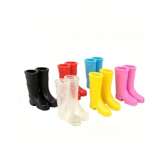 Foto 3 | Set De 6 Botas De Lluvia En Miniatura Multicolores Para Decoración A Escala 1:12 - Venta Internacional.