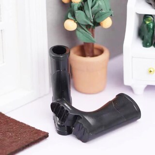 Foto 6 | Set De 6 Botas De Lluvia En Miniatura Multicolores Para Decoración A Escala 1:12 - Venta Internacional.