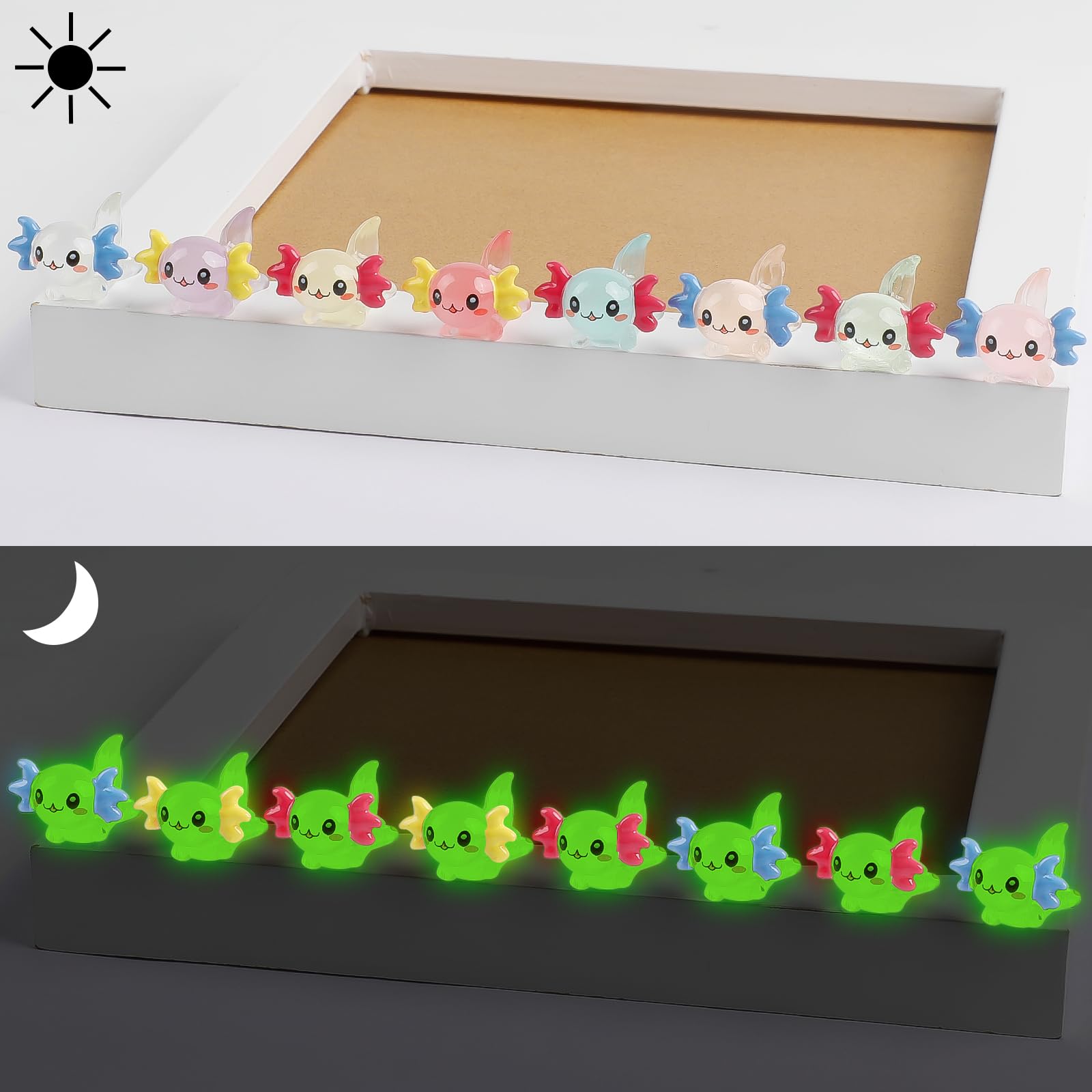 Foto 4 pulgar | Miniamuleto De Resina Con Forma De Axolotl, Con Forma De Limo, Ccinee, 24 Unidades, 8 Colores - Venta Internacional.