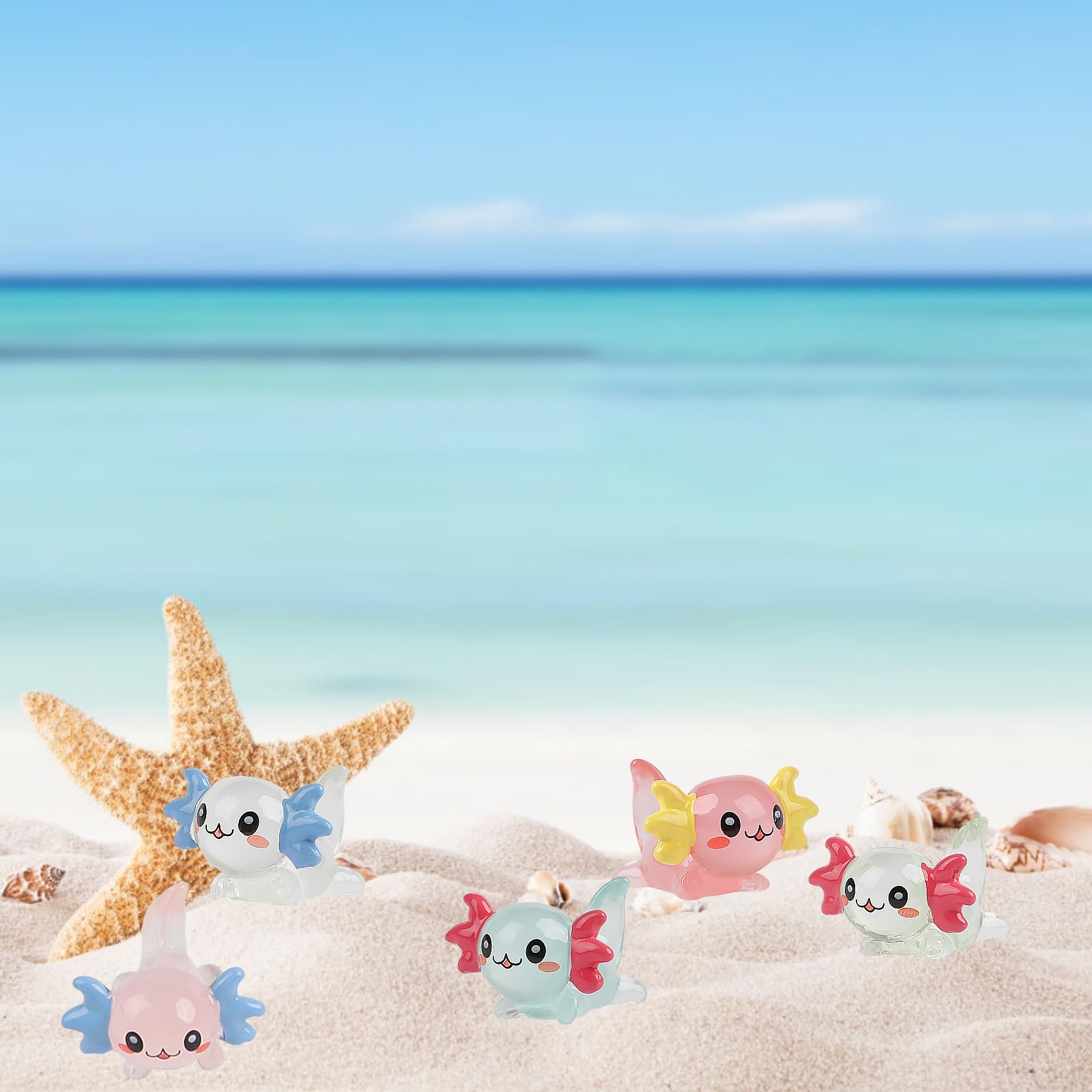 Foto 6 pulgar | Miniamuleto De Resina Con Forma De Axolotl, Con Forma De Limo, Ccinee, 24 Unidades, 8 Colores - Venta Internacional.