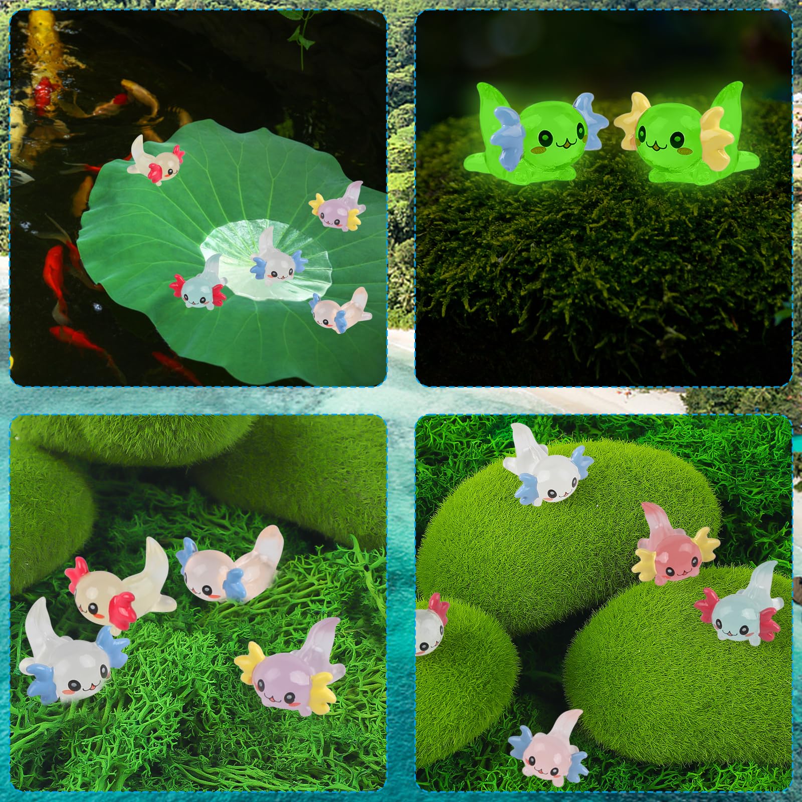 Foto 8 pulgar | Miniamuleto De Resina Con Forma De Axolotl, Con Forma De Limo, Ccinee, 24 Unidades, 8 Colores - Venta Internacional.
