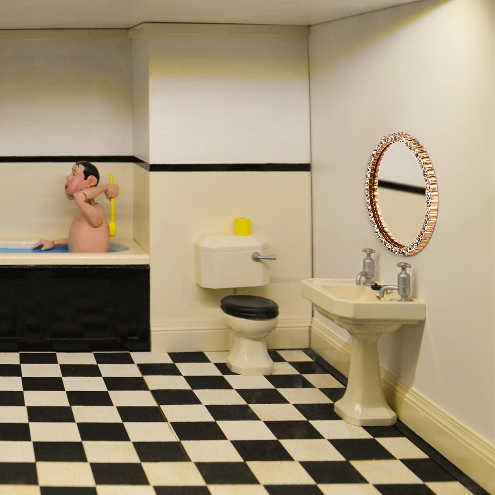 Foto 7 | Espejo Skylety En Miniatura Para Casa De Muñecas Con Marco Europeo, 5 Unidades - Venta Internacional.