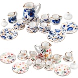 Juego De Tazas De Té De Porcelana En Miniatura Dollhouse Geiserailie 1:12 - Venta Internacional.