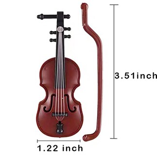 Foto 3 | Violín Miniatura Dollhouse Instrumento Musical Hiawbon 1:12 - Venta Internacional.