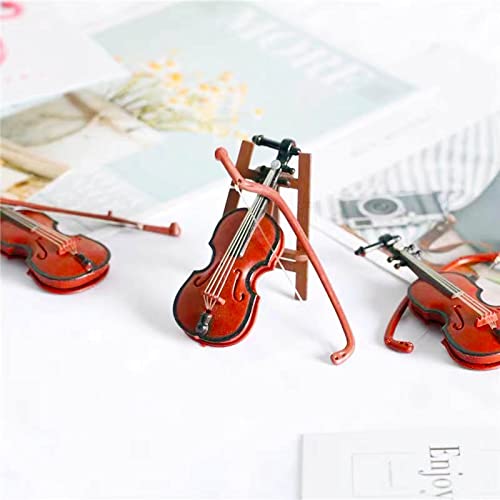 Foto 6 | Violín Miniatura Dollhouse Instrumento Musical Hiawbon 1:12 - Venta Internacional.